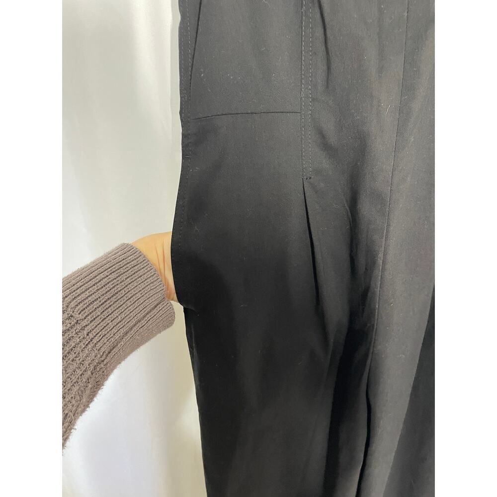 Club Monaco Women Self Buckle Jumpsuit Black Tank Cropped Pants Size 0 - Picture 3 of 7